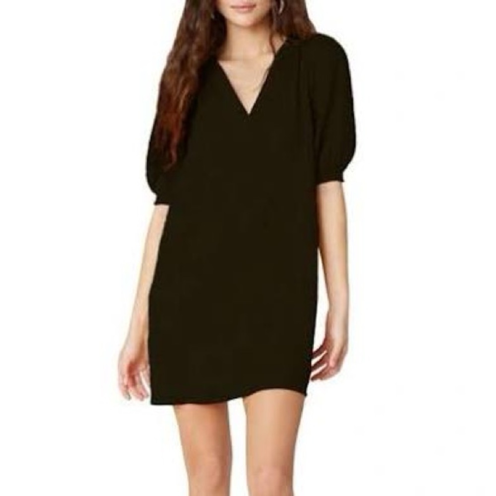 BB Dakota Black Puff Sleeve Mini Dress